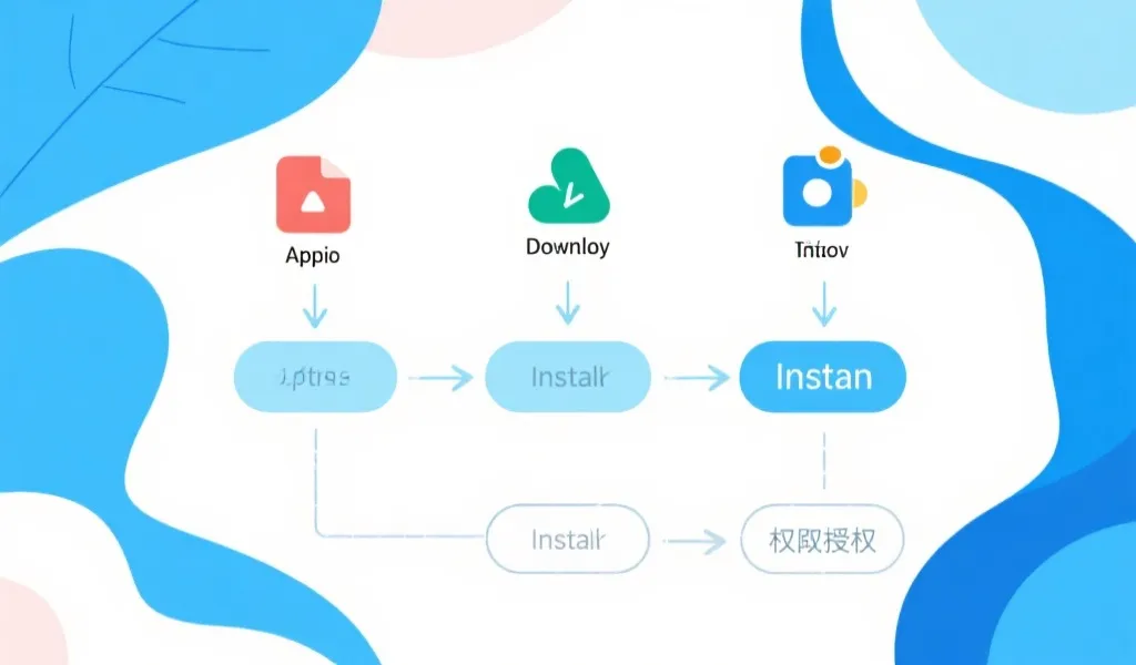 应用下载安装流程示意图